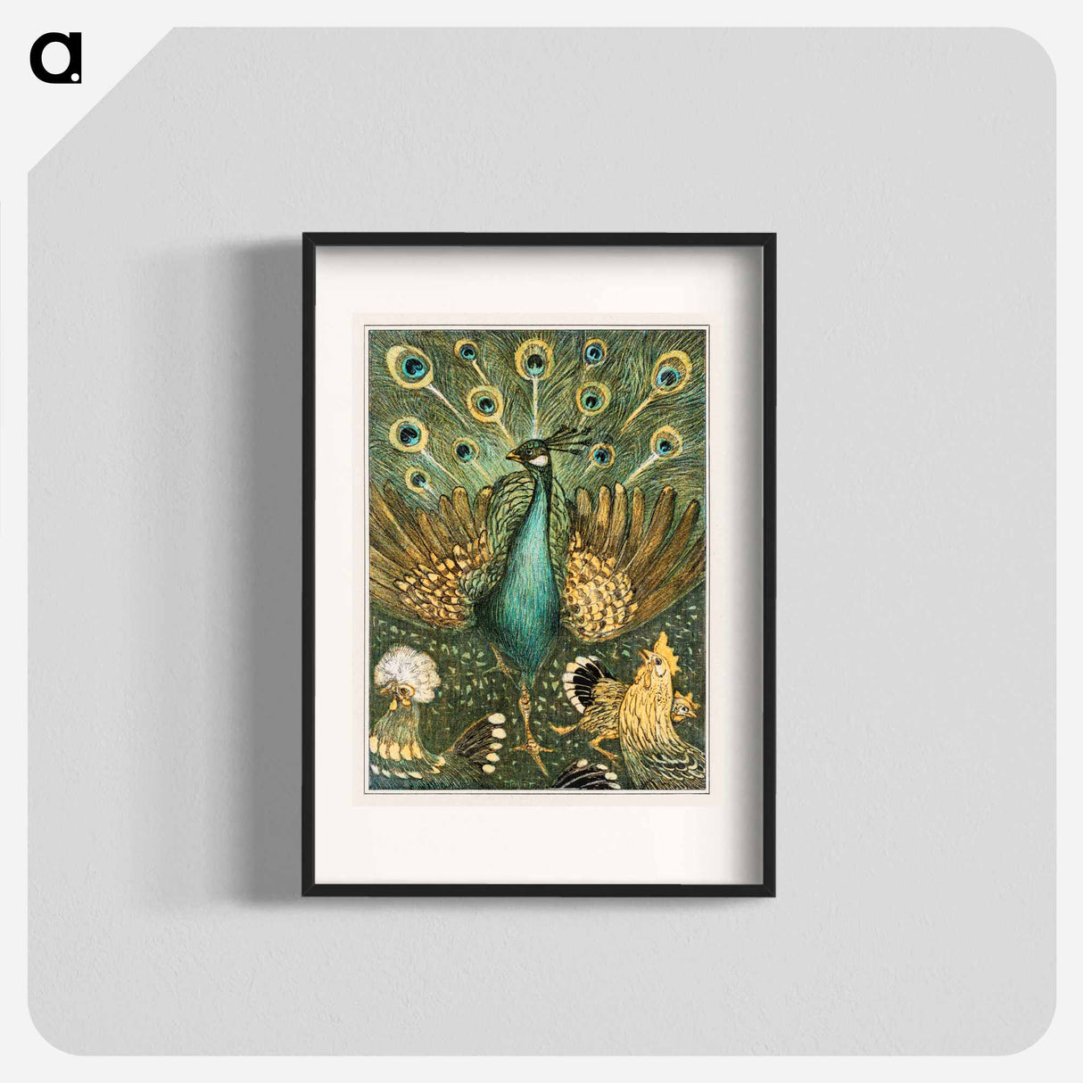 Pauw met kippen - テオ ヴァン ホイテマ Poster.