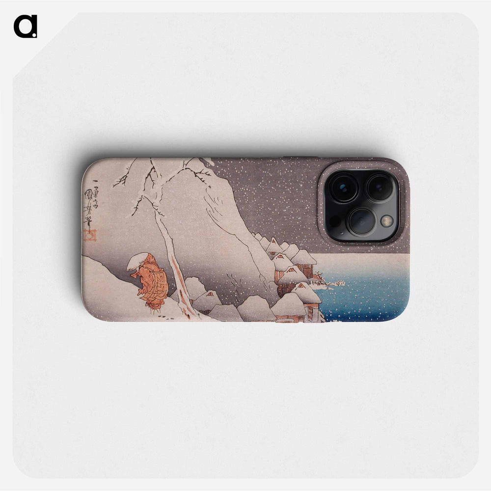 Snow at Tsukahara, Sado Island - 歌川 国芳 Phone Case.