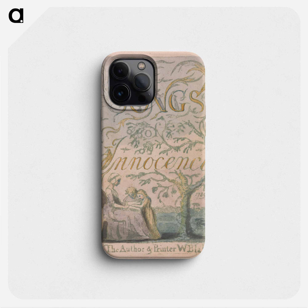 Songs of Innocence and of Experience, Plate 2, Innocence Title Page - ウィリアム ブレイク Phone Case.