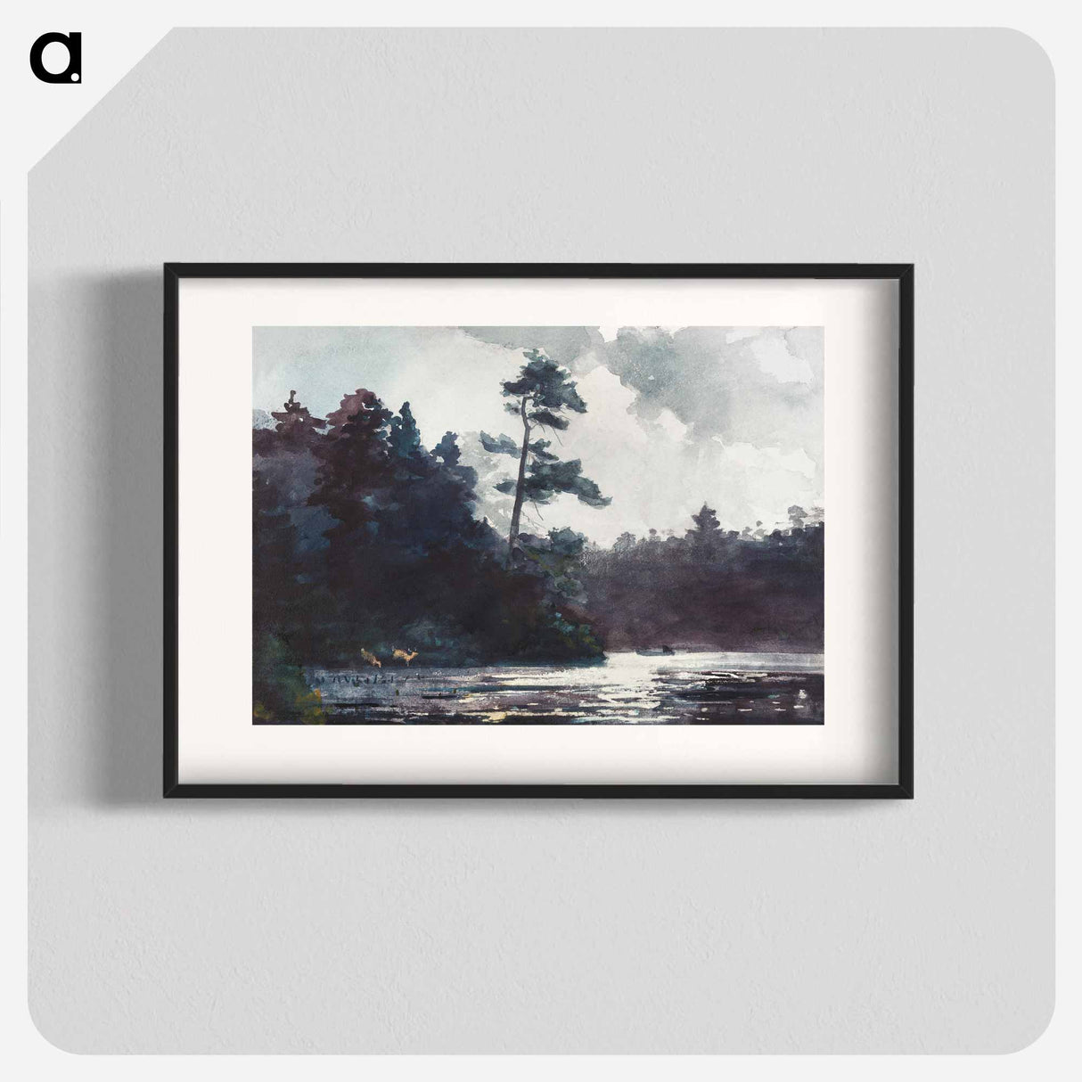 アートポスター-Adirondack Lake - ウィンスロー ホーマー Poster.