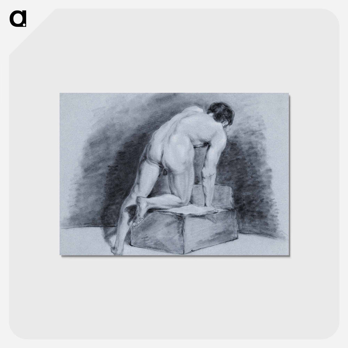 Male nude - アールト シューマン Postcard.