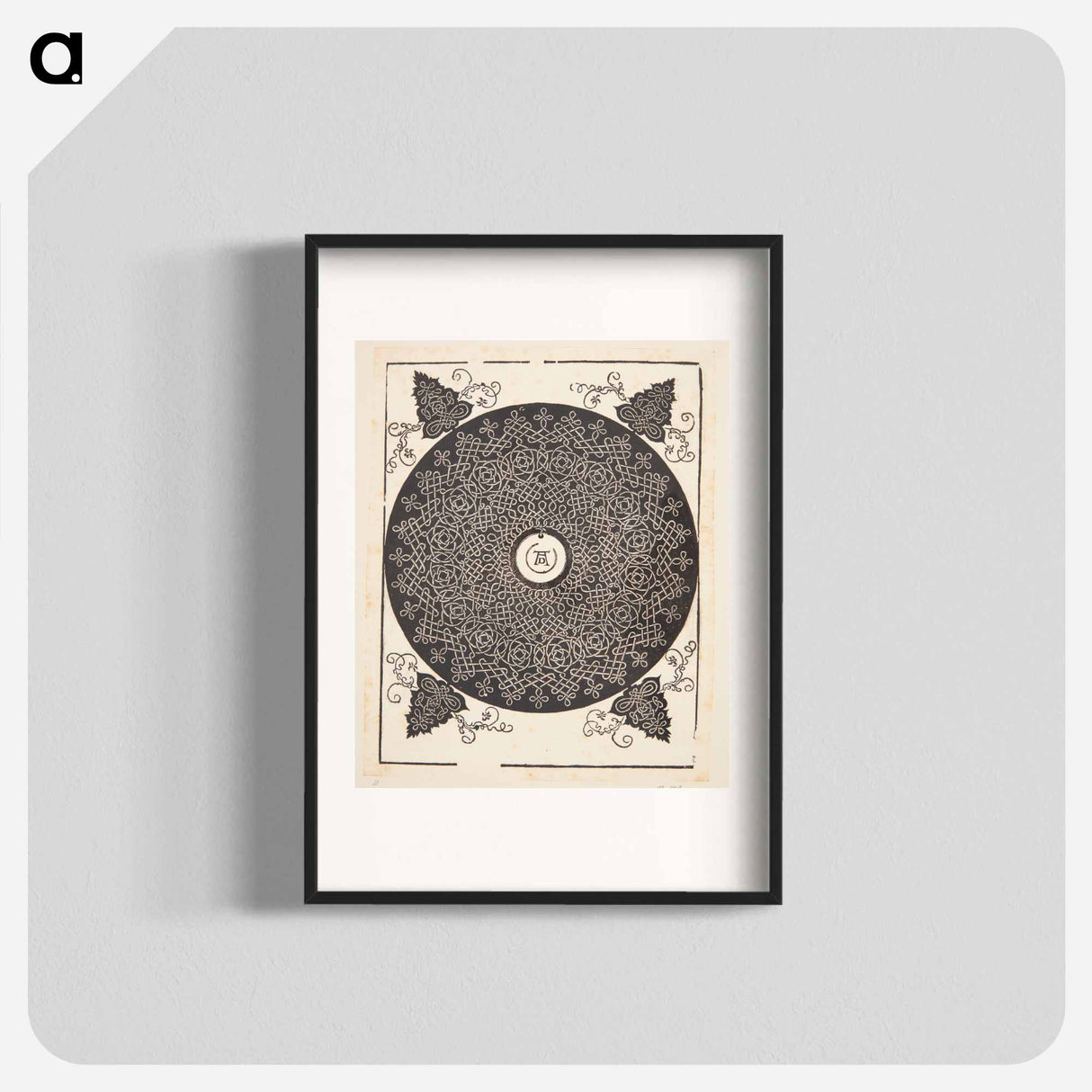 Knob with white medallion - アルブレヒト デューラー Poster.