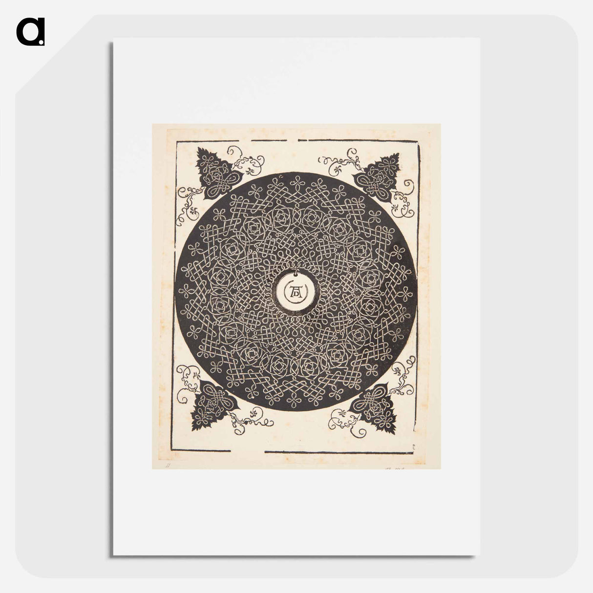 Knob with white medallion - アルブレヒト デューラー Poster.
