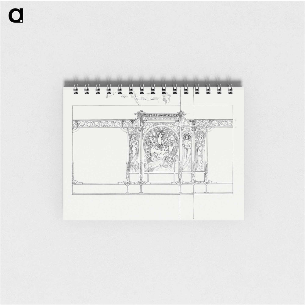 Panel with variants of the Fouquet boutique - アルフォンス ミュシャ Memo.