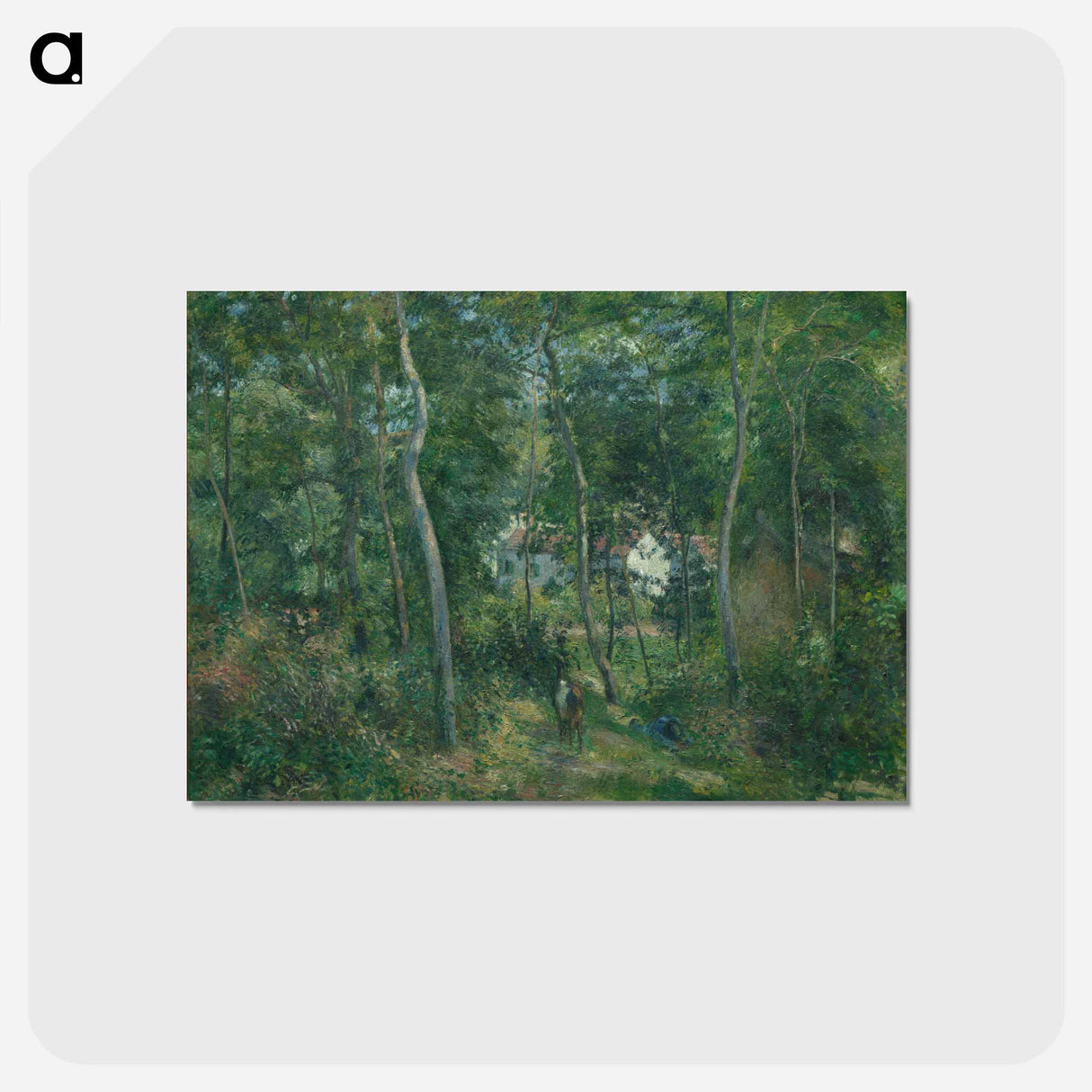 アートポストカード-Edge of the Woods Near L'Hermitage, Pontoise - カミーユ ピサロ Postcard.