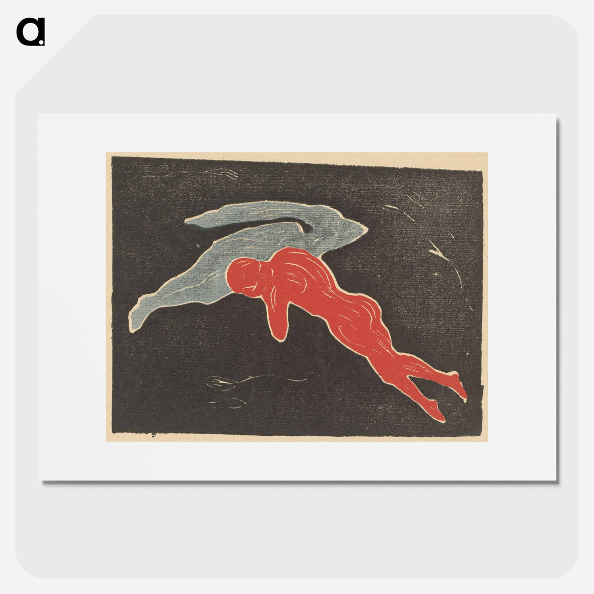 Twee zwevende figuren - エドヴァルド ムンク Poster.