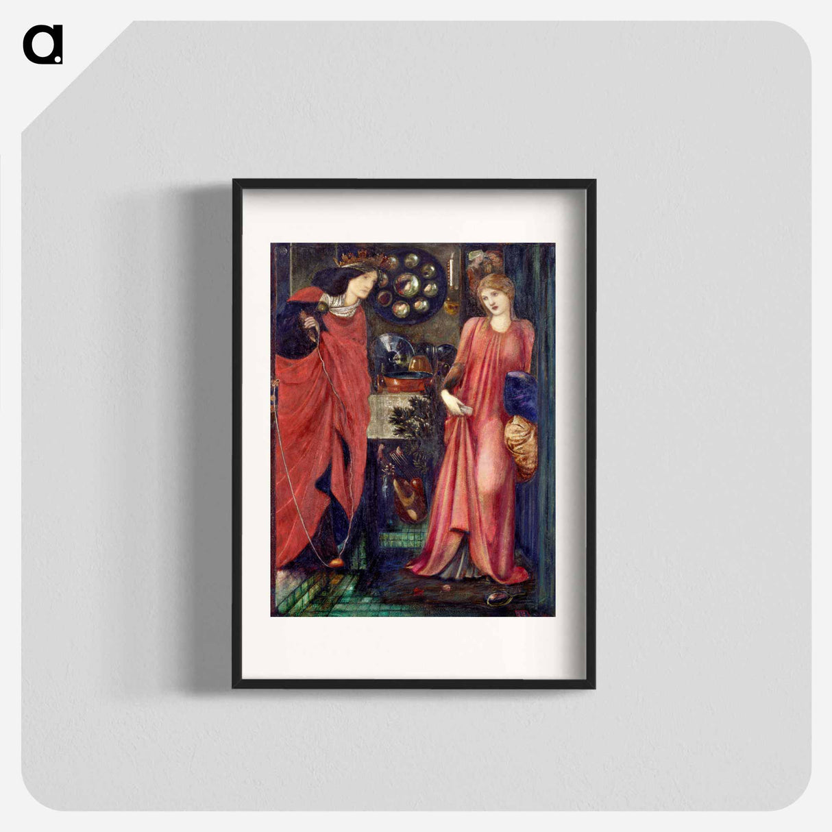 Fair Rosamund and Queen Eleanor - エドワード バーン ジョーンズ Poster.