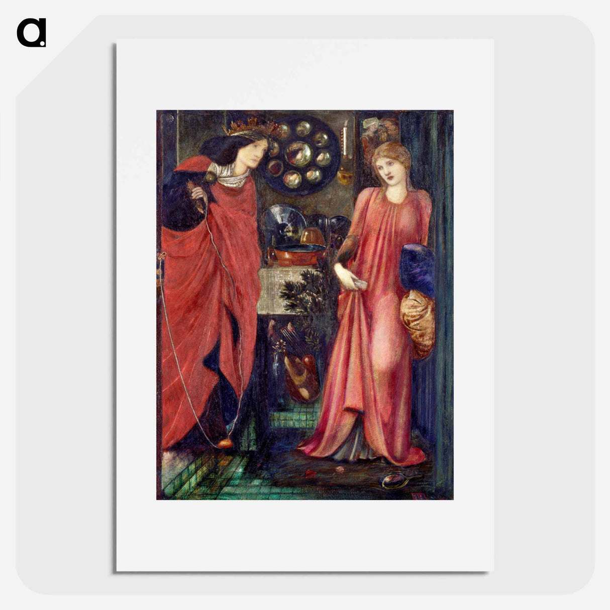 Fair Rosamund and Queen Eleanor - エドワード バーン ジョーンズ Poster.