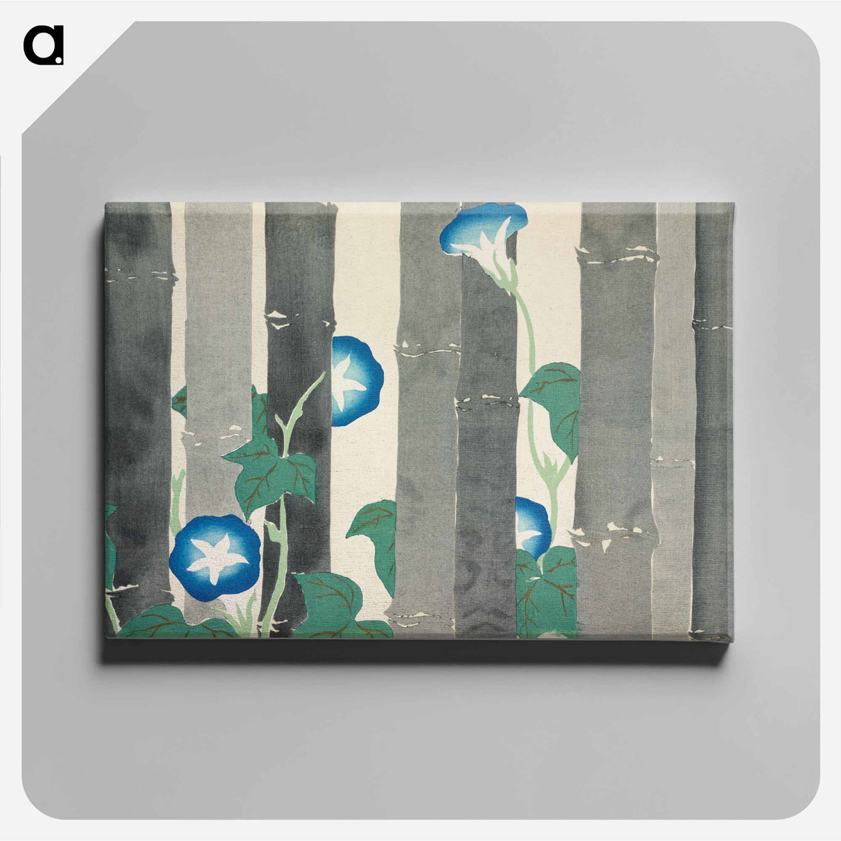 アートパネル-Morning glories from Momoyogusa–Flowers of a Hundred Generations - 神坂 雪佳 Canvas.