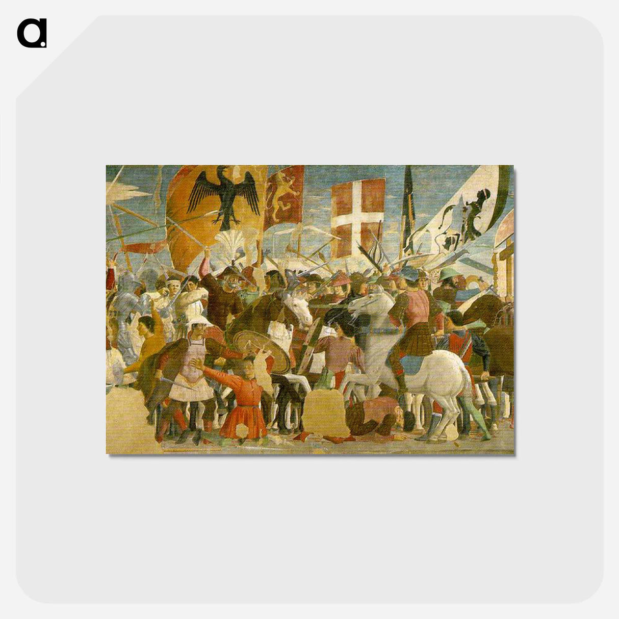 Battle between Heraclius and Chosroes - ピエロ デラ フランチェスカ Postcard.