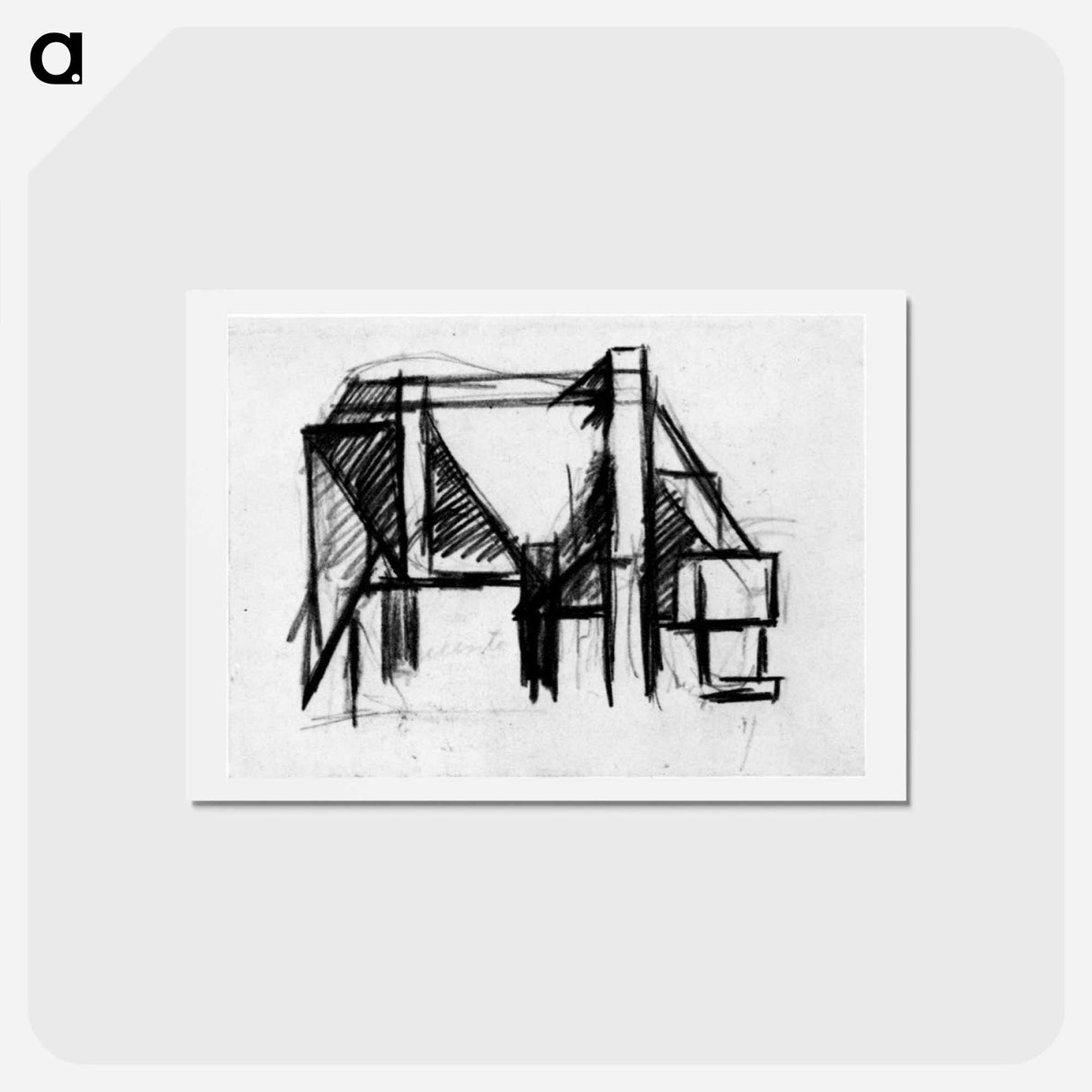 アートポストカード-Composition (The Cow) - テオ ファン ドゥースブルフ Postcard.