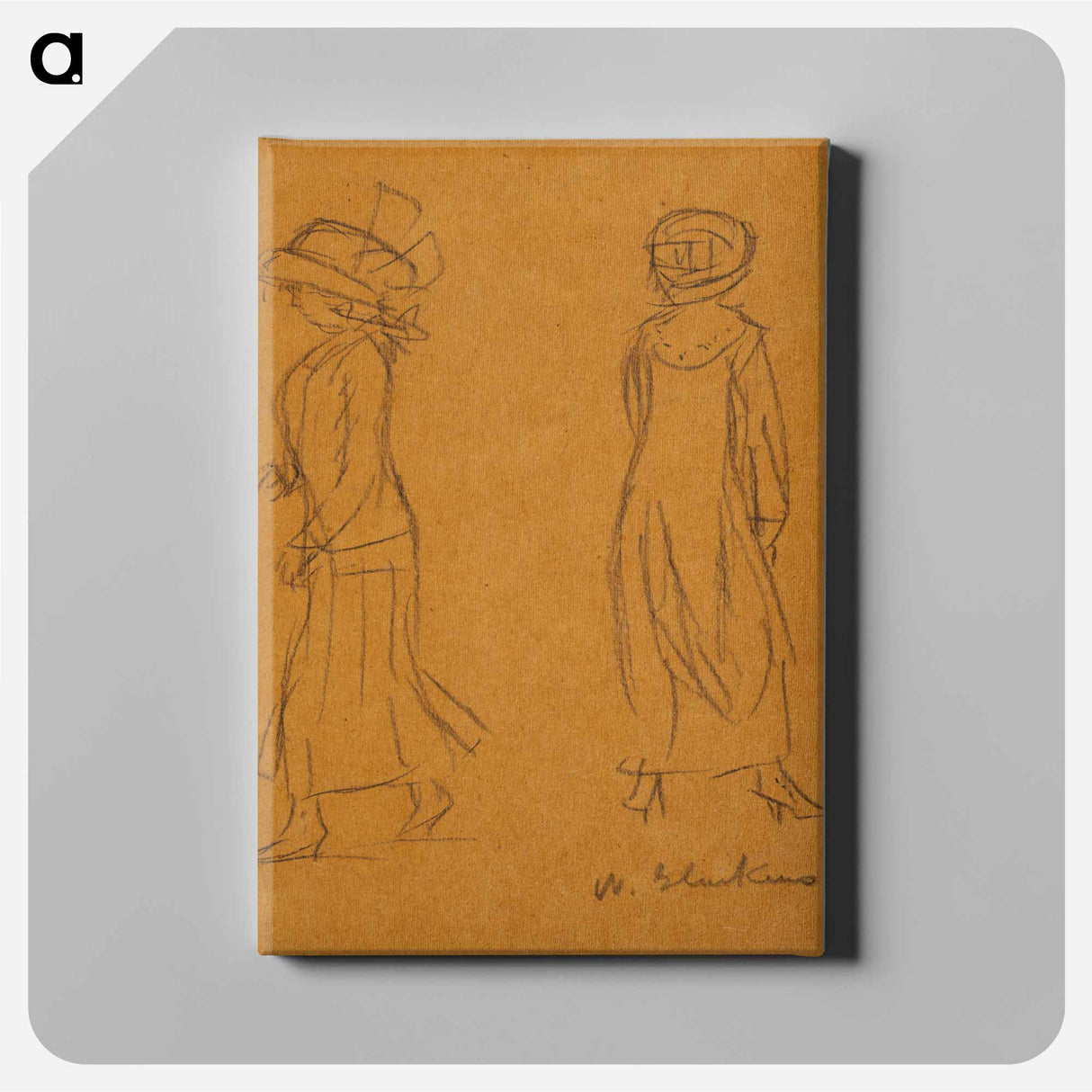 Two Women Facing in Different Directions - ウィリアム ジェームス グラッケンズ Canvas.