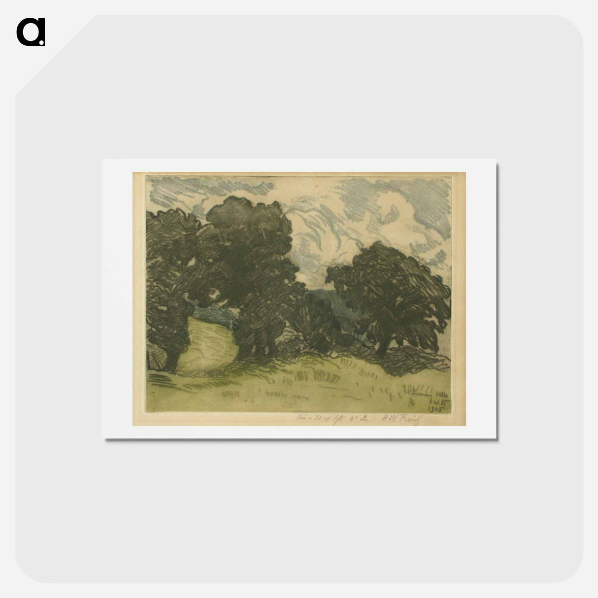 Laindon hill ii - アルフレッド ウィリアム フィンチ Postcard.