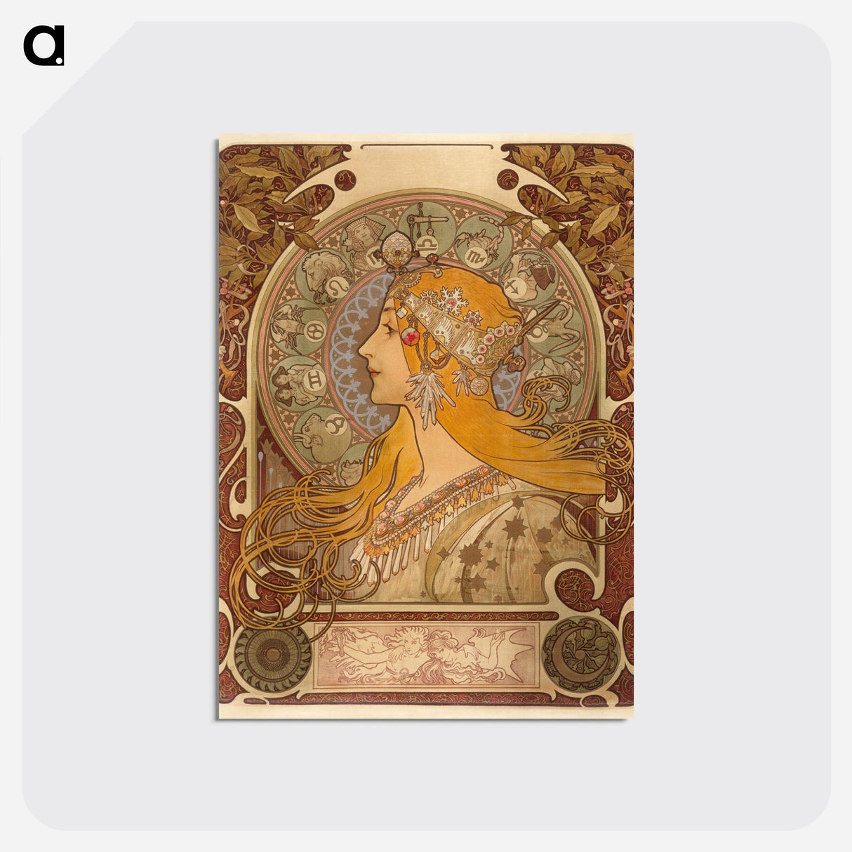 Zodiac - アルフォンス ミュシャ Postcard.