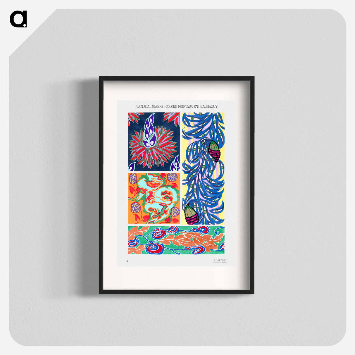 Vintage art deco & art nouveau pattern, plate no. 18. - E.A.セギー Poster.