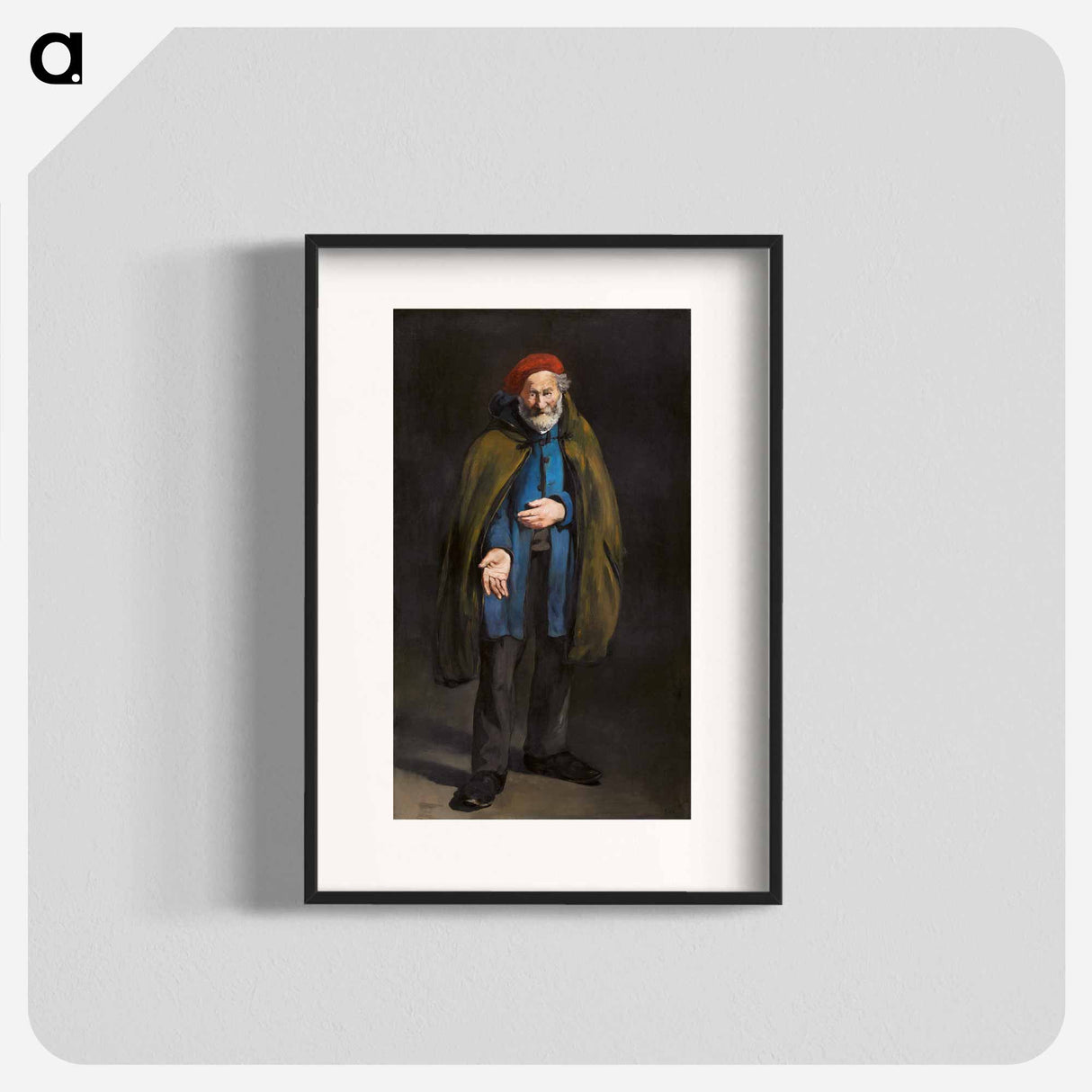 アートポスター-Beggar with a Duffle Coat (Philosopher) - エドゥアール マネ Poster.
