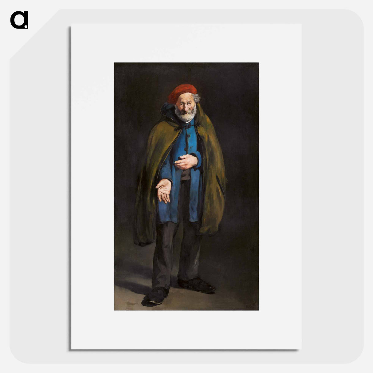 アートポスター-Beggar with a Duffle Coat (Philosopher) - エドゥアール マネ Poster.