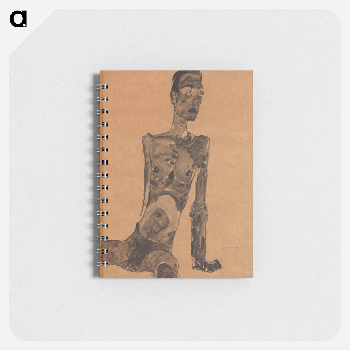 Sitzender männlicher Akt - エゴン シーレ Memo.