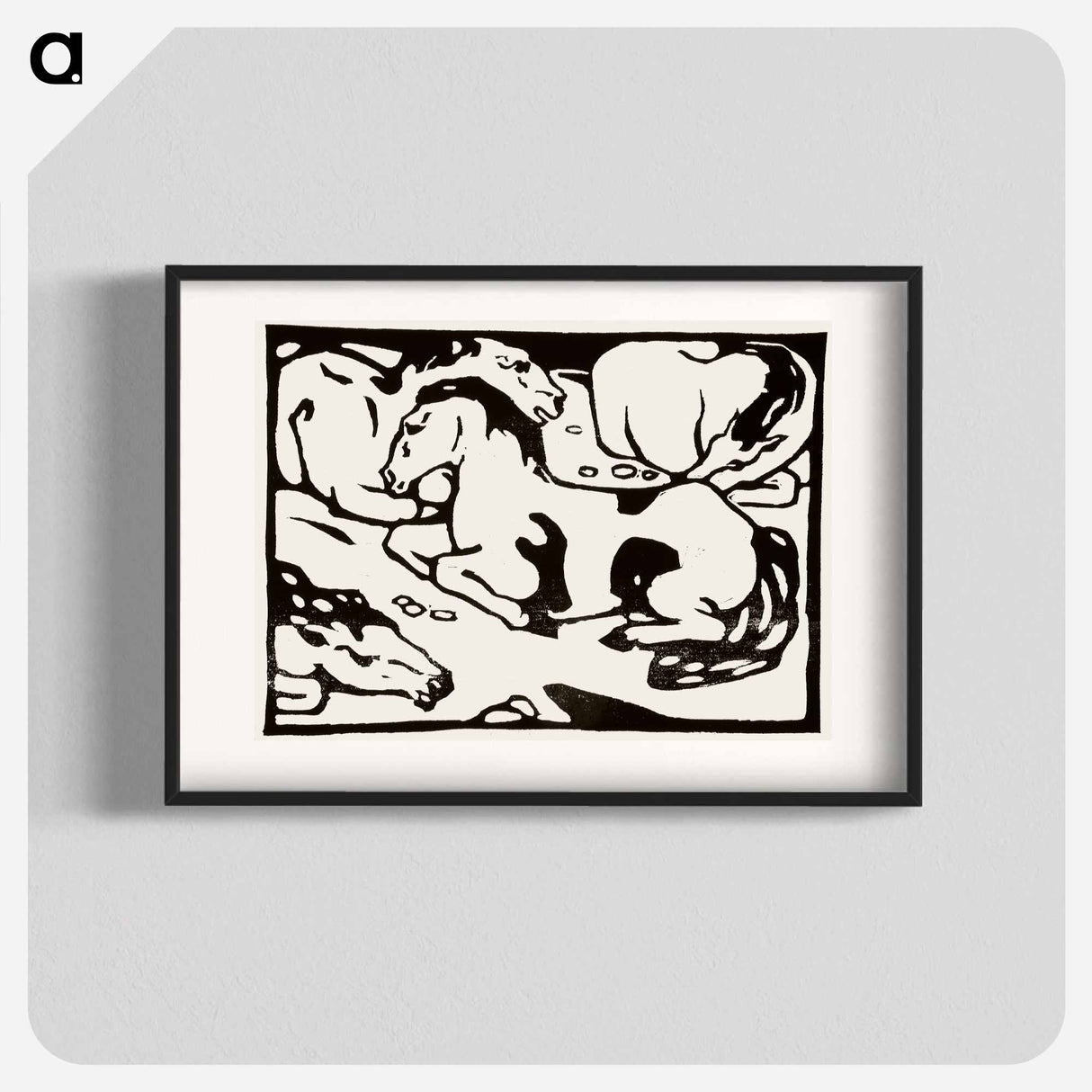 Resting horses - Franz Marc Poster.