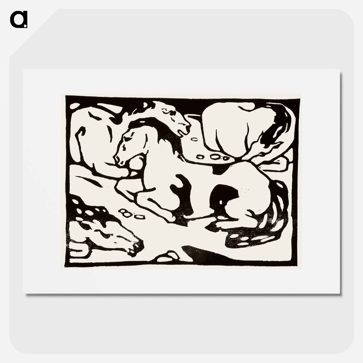 Resting horses - Franz Marc Poster.