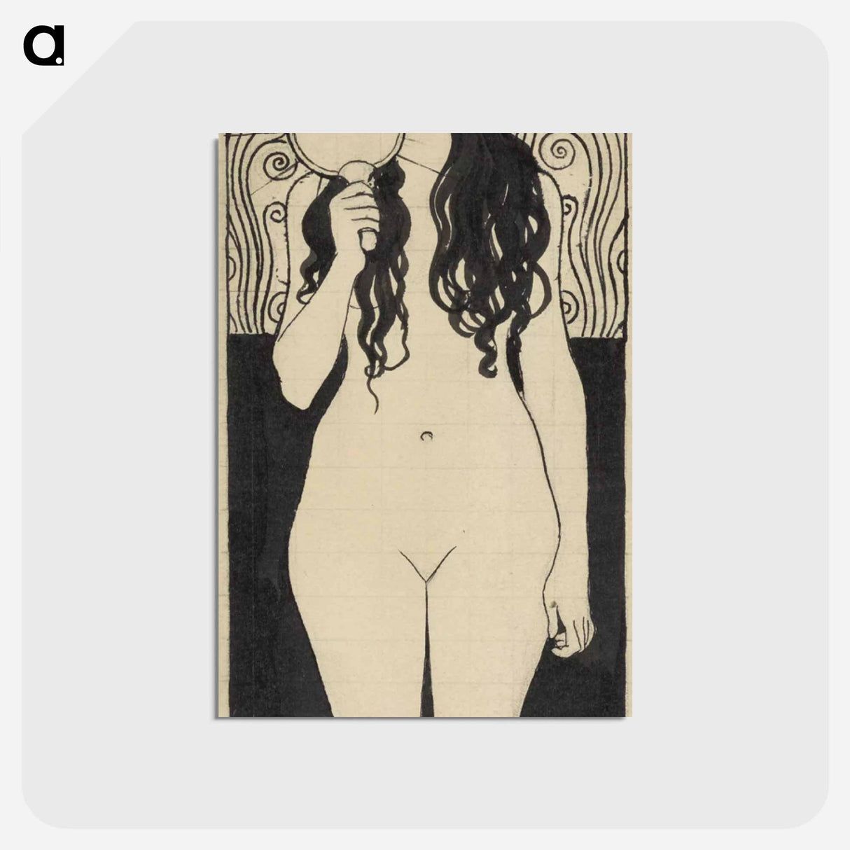 アートポストカード-Nuda Veritas - グスタフ クリムト Postcard.