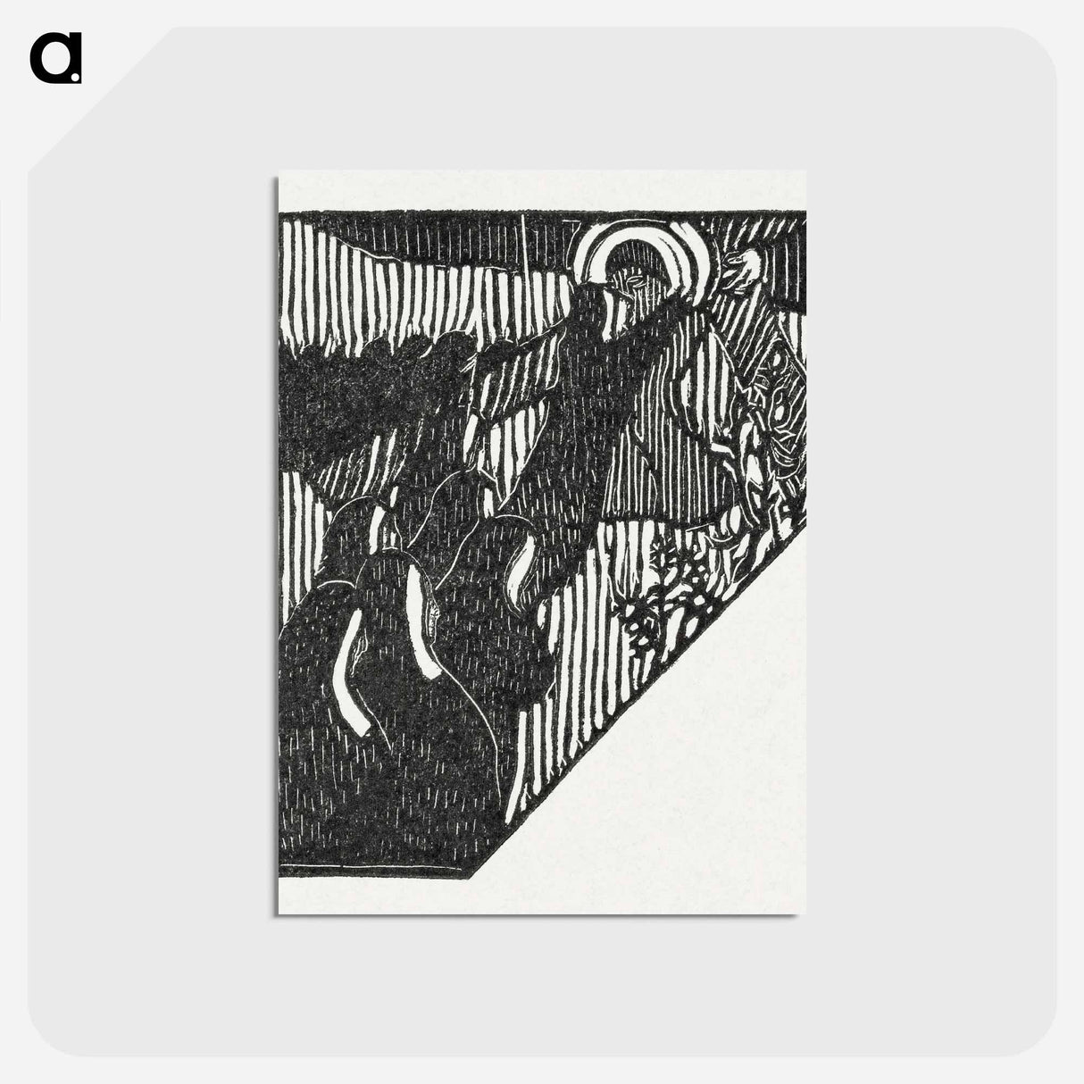 アートポストカード-Crucifixion of Christ and Nuns - モーリス ドニ Postcard.