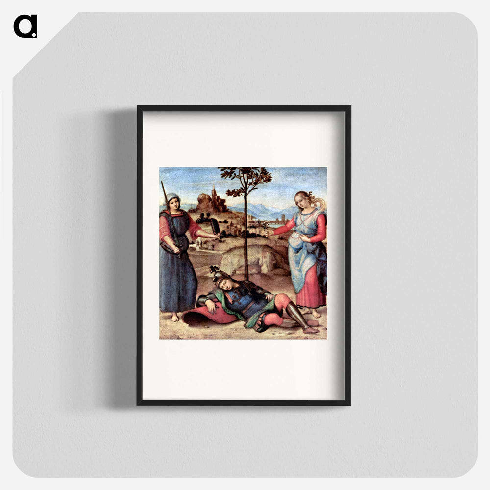 An Allegory (Vision of a Knight) - ラファエロ サンティ Poster.