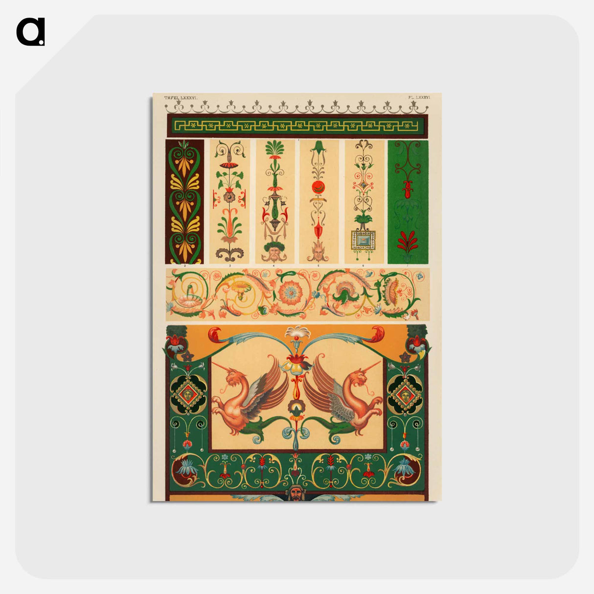 アートポストカード-Nineteenth-Century Ornament
- 装飾の文法 Postcard.