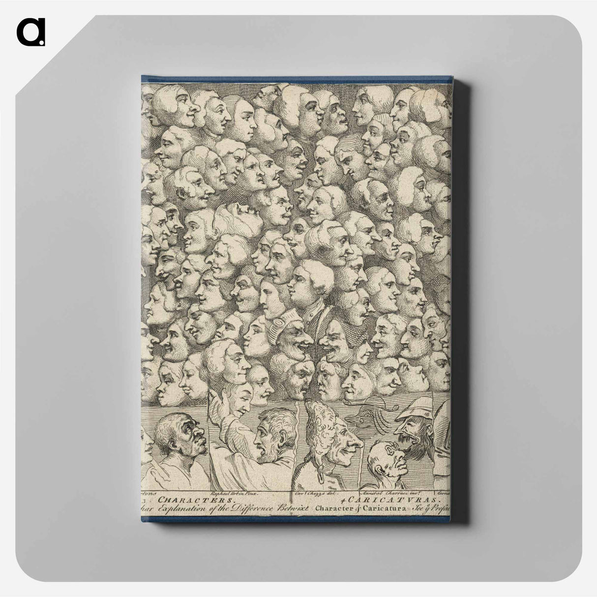 アートパネル-Characters and Caricaturas - ウィリアム ホガース Canvas.