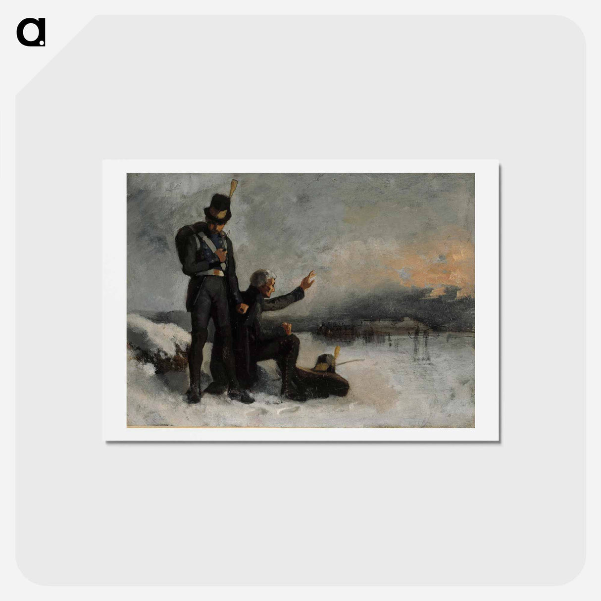 Scene from the finnish war - アルバート エーデルフェルト Postcard.