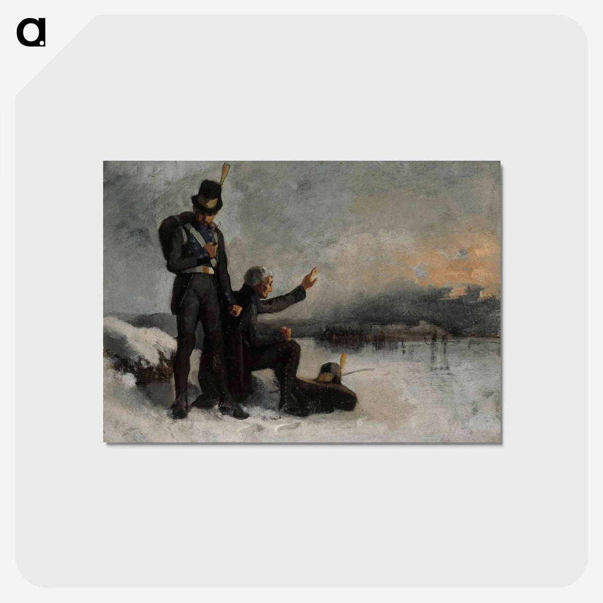 Scene from the finnish war - アルバート エーデルフェルト Postcard.