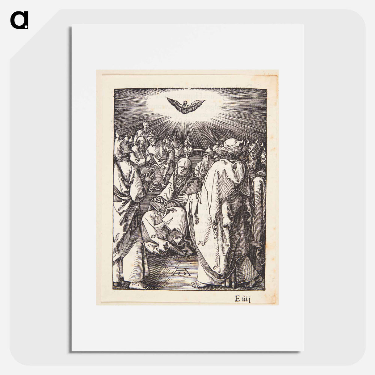The Holy Spirit appears on Pentecost - アルブレヒト デューラー Poster.
