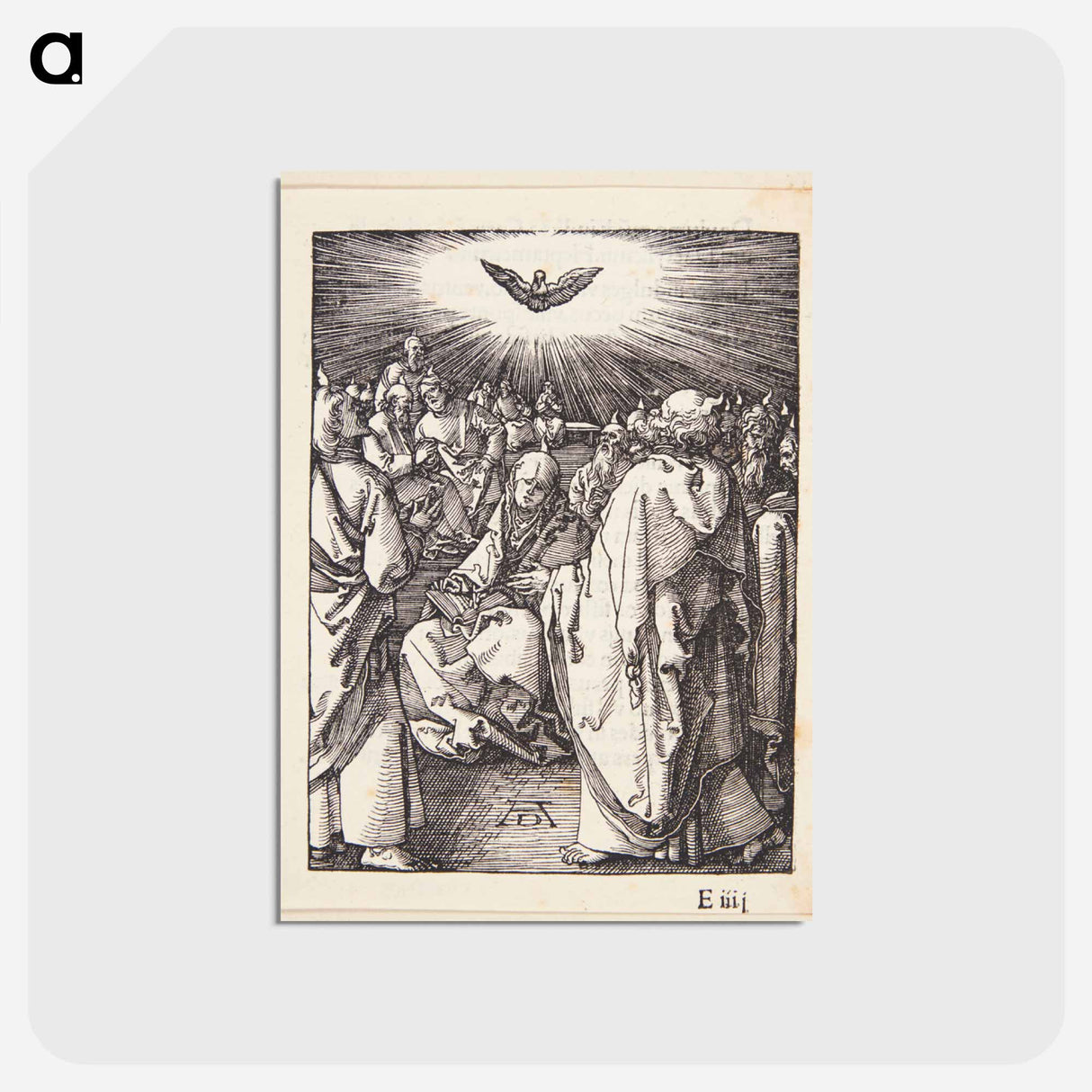 アートポストカード-The Holy Spirit appears on Pentecost - アルブレヒト デューラー Postcard.