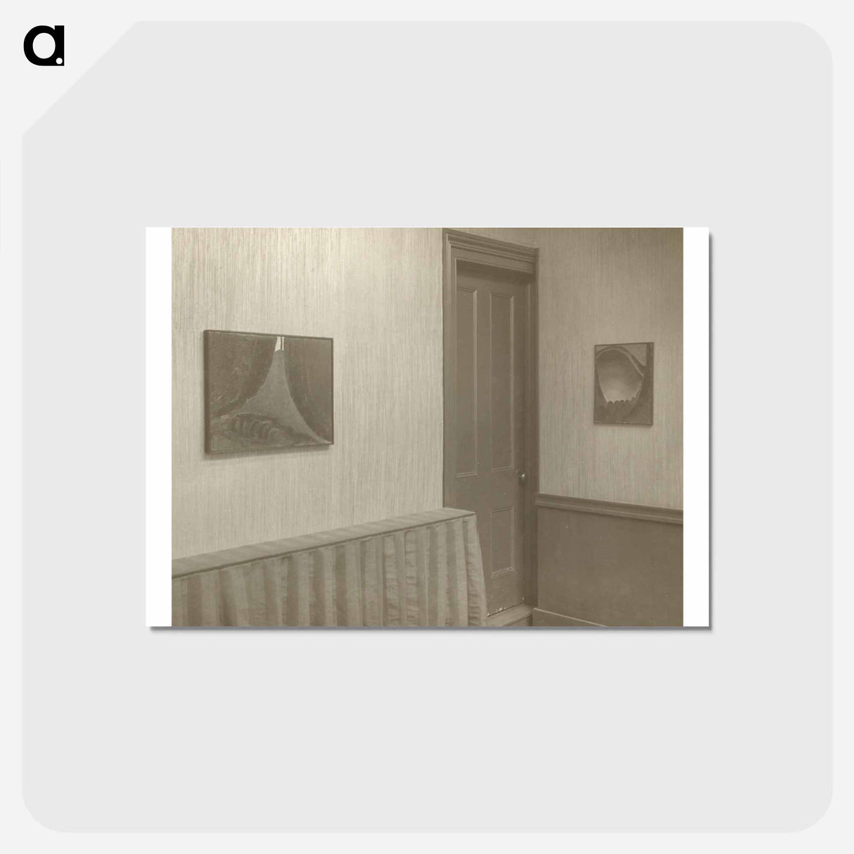 アートポストカード-Room to Right - Wall to left looking straight ahead - アルフレッド スティーグリッツ Postcard.