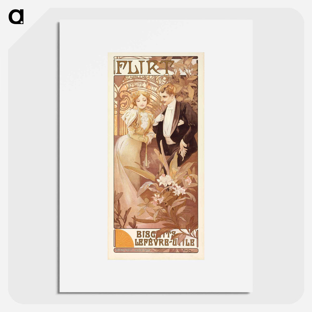 Flirt - Alphonse Mucha Poster.