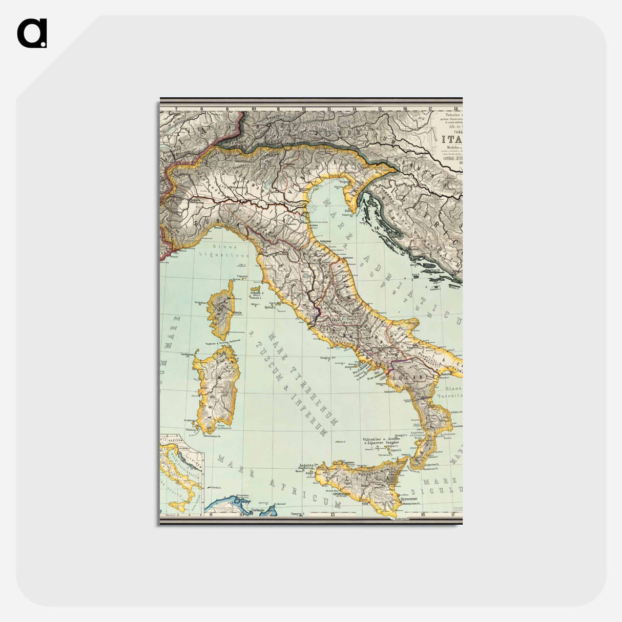 アートポストカード-Ancient Lands Map
- ボストン公共図書館 Postcard.