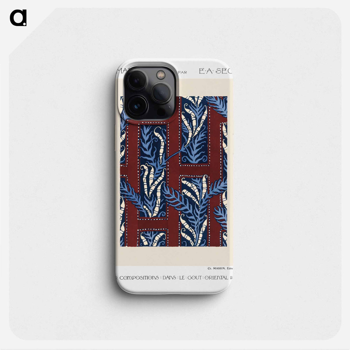 Fern pochoir pattern in Art Deco oriental style - E.A.セギー Phone Case.