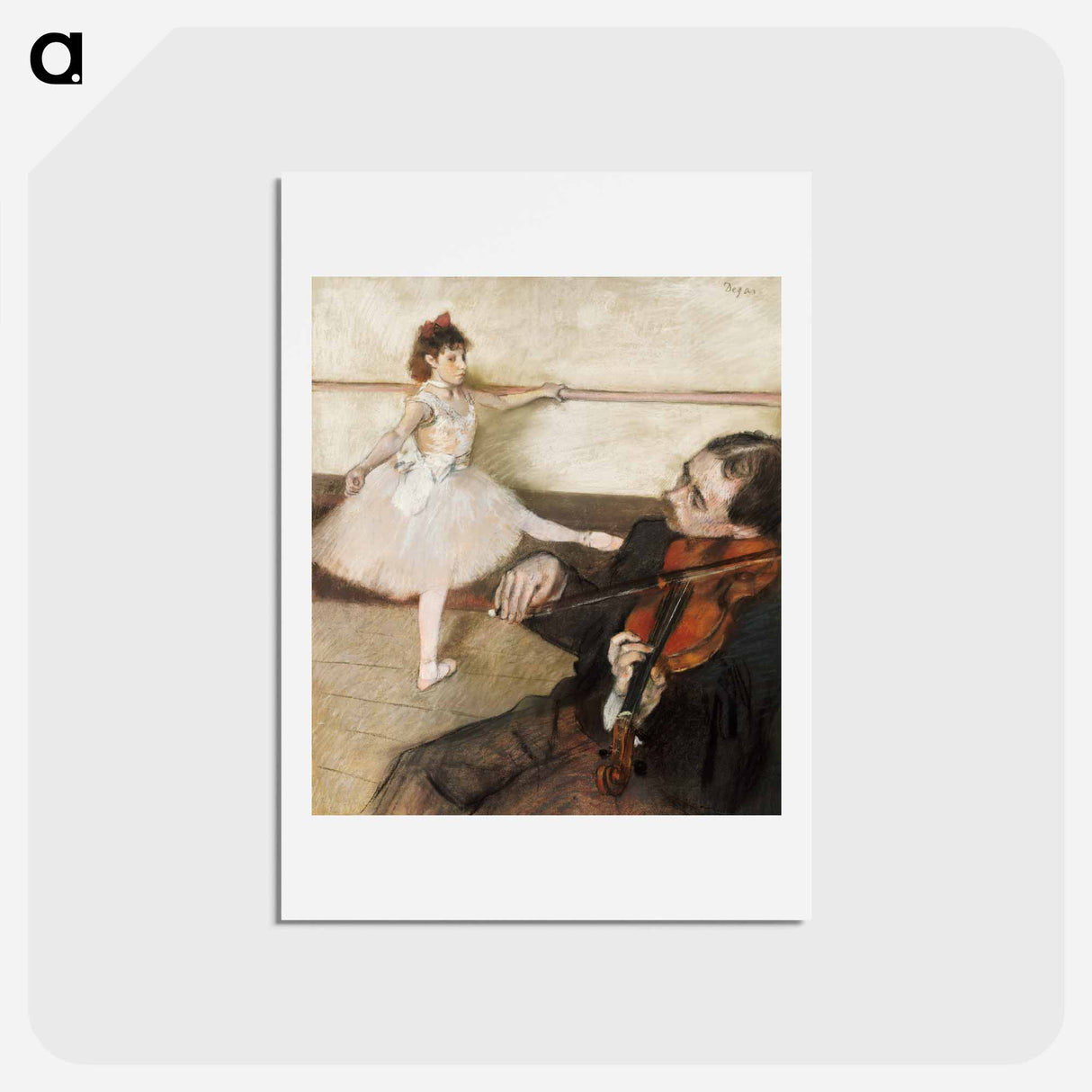 アートポストカード-The Dance Lesson - エドガー ドガ Postcard.