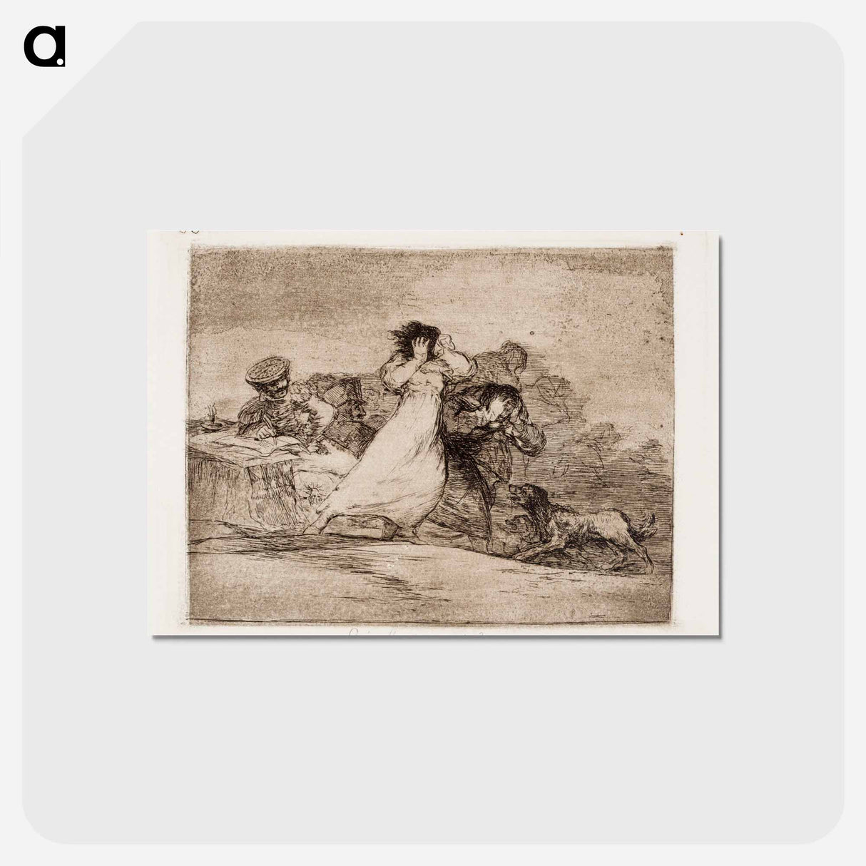 アートポストカード-Mitä meteliä tämä on? (qué alboroto es esté?) - フランシスコ デ ゴヤ Postcard.