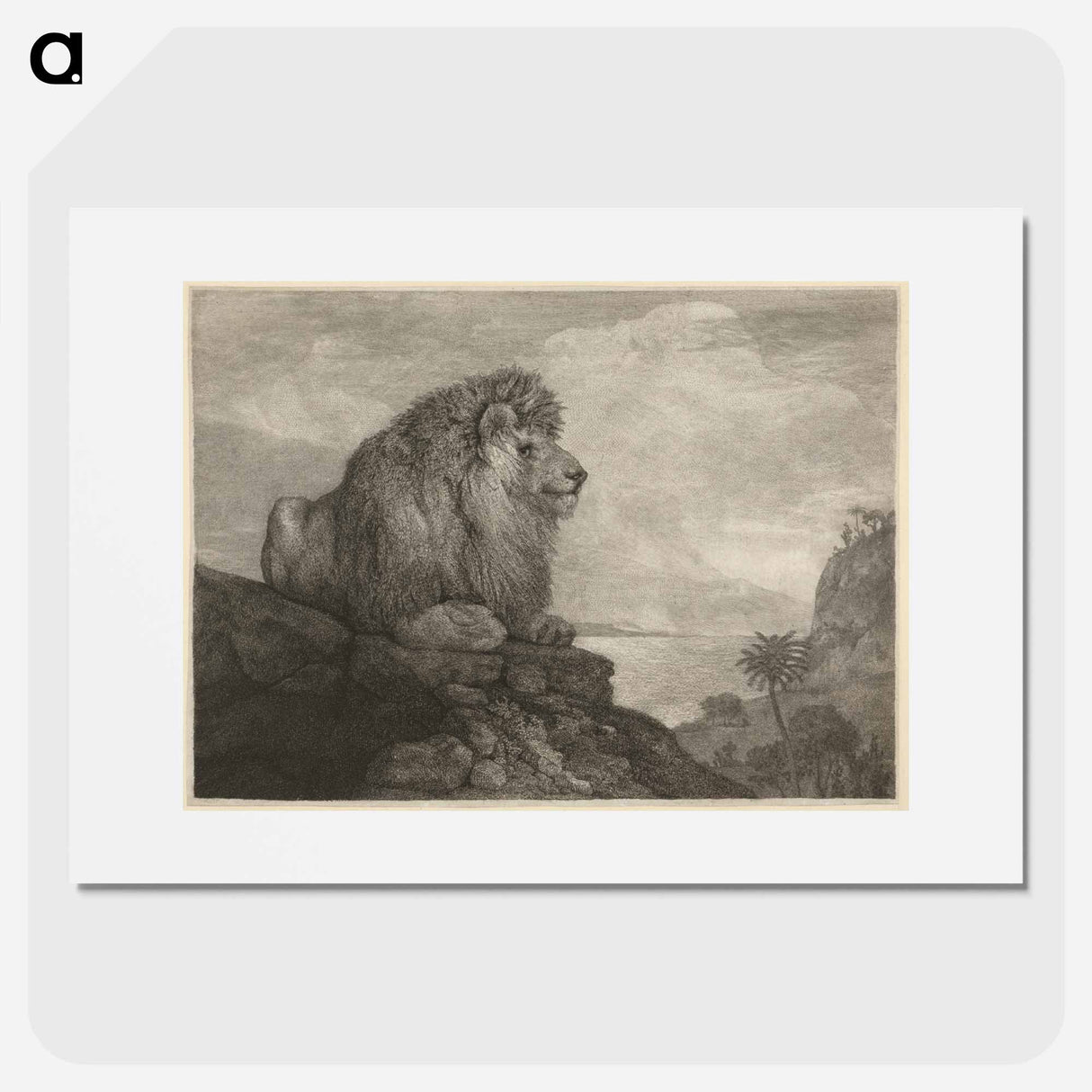 アートポスター-A Lion Resting on a Rock
- ジョージ スタッブス Poster.