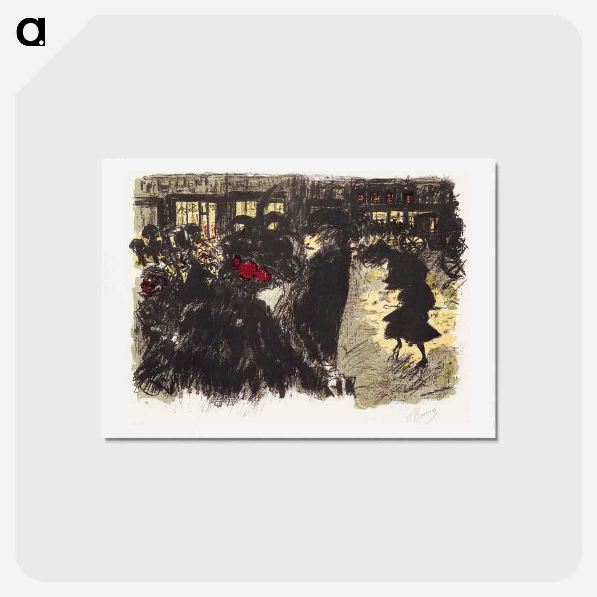 アートポストカード-The Square in the Evening
- ピエール ボナール Postcard.