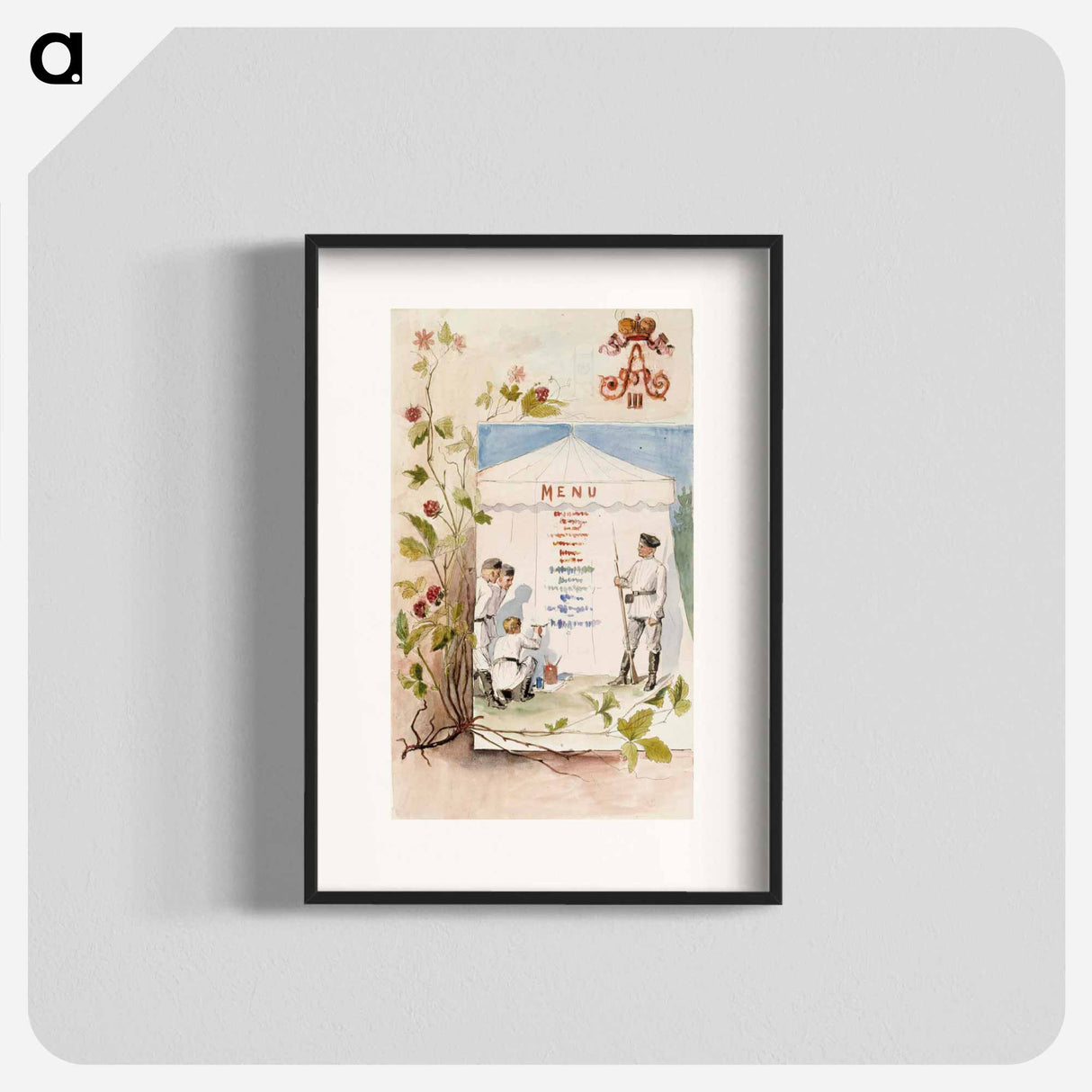 Aleksanteri iii:n vierailun aikainen ruokalista, luonnos - アルバート エーデルフェルト Poster.