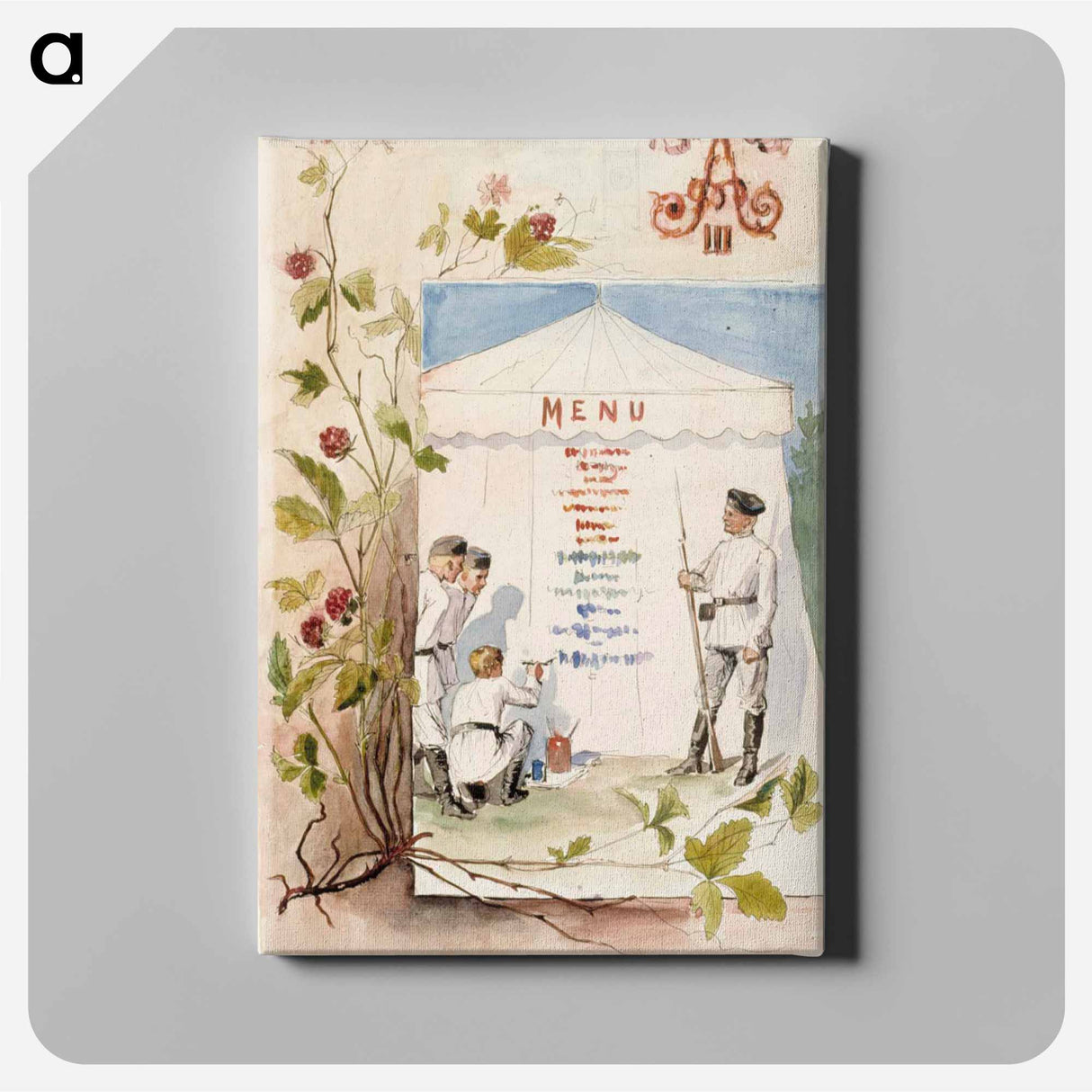 Aleksanteri iii:n vierailun aikainen ruokalista, luonnos - アルバート エーデルフェルト Canvas.