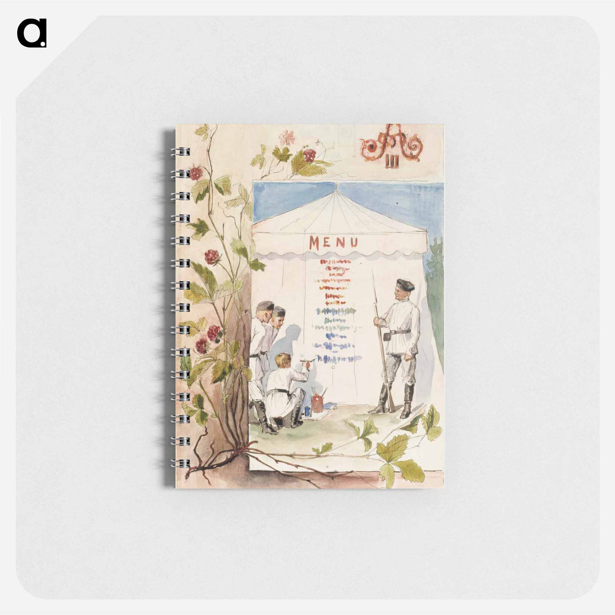 Aleksanteri iii:n vierailun aikainen ruokalista, luonnos - アルバート エーデルフェルト Memo.