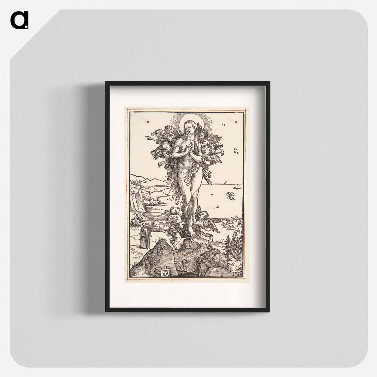 Mary Magdalene is taken to heaven by the angels - アルブレヒト デューラー Poster.