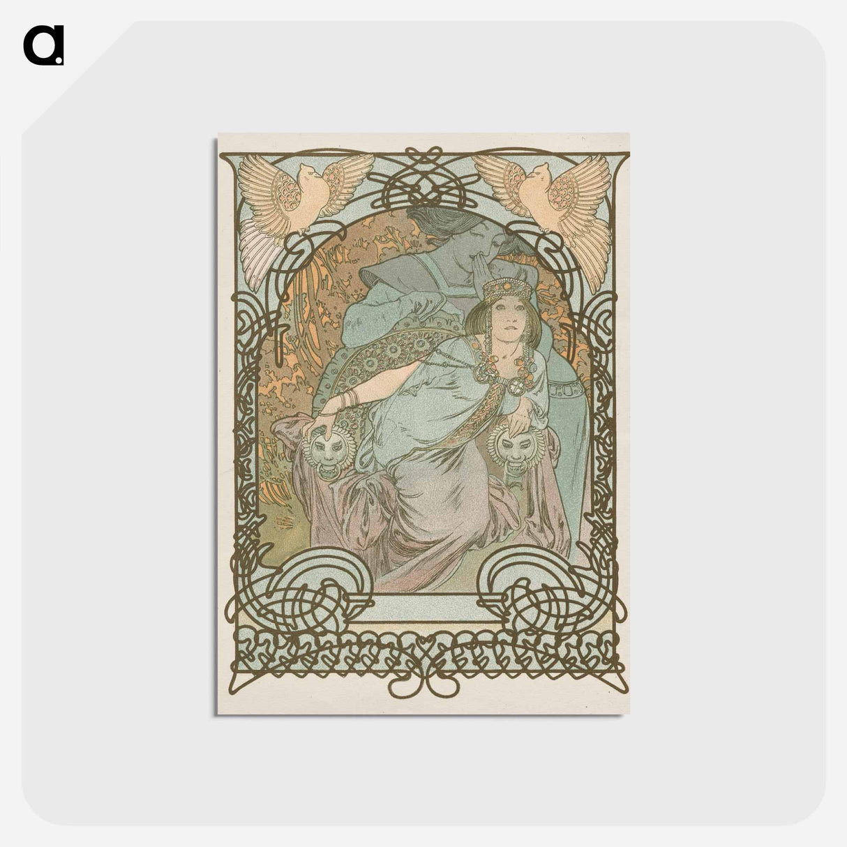 アートポストカード-Ilsee, Princesse de Tripoli - アルフォンス ミュシャ Postcard.