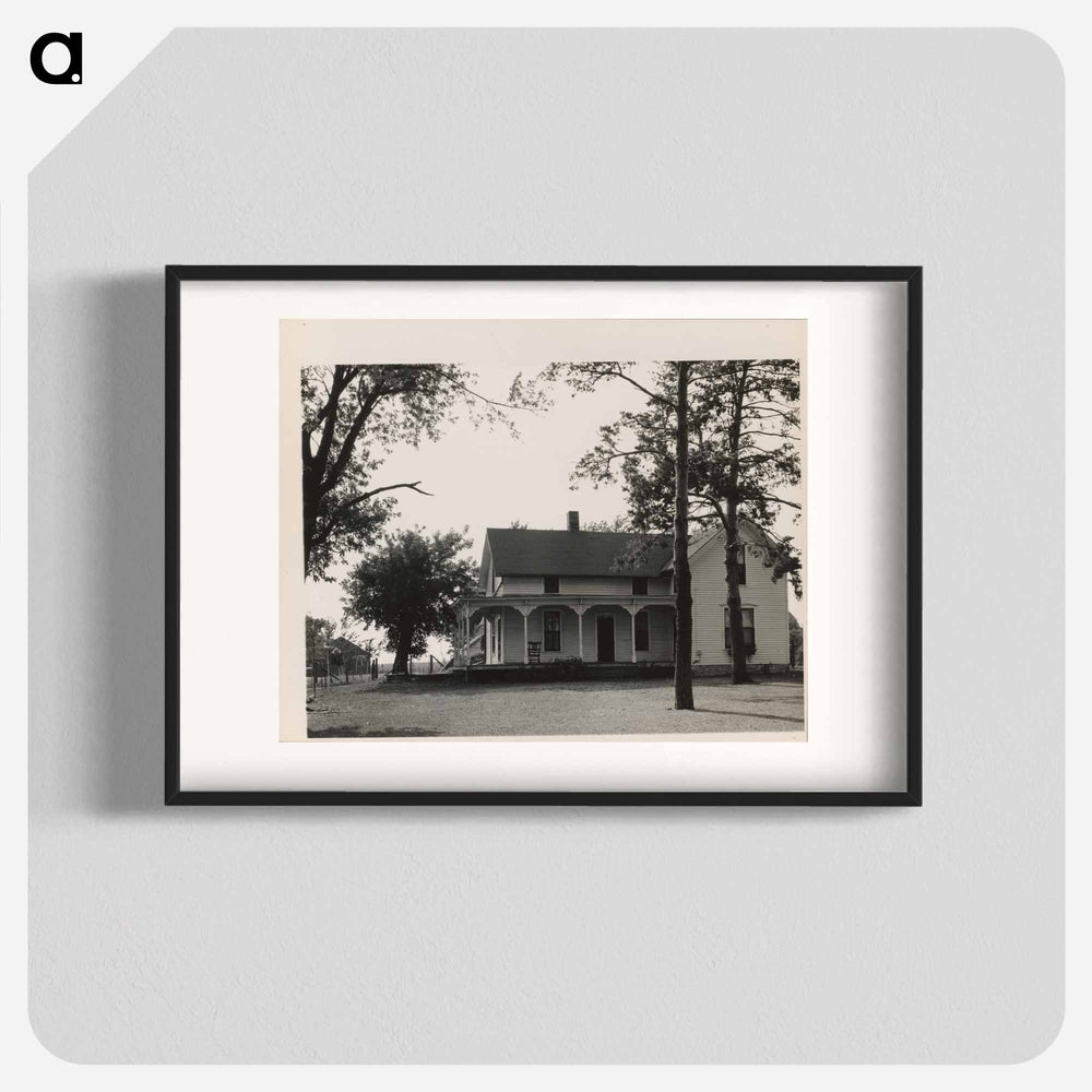 White Clapboard House, Nebraska - Dorothea Lange Poster.