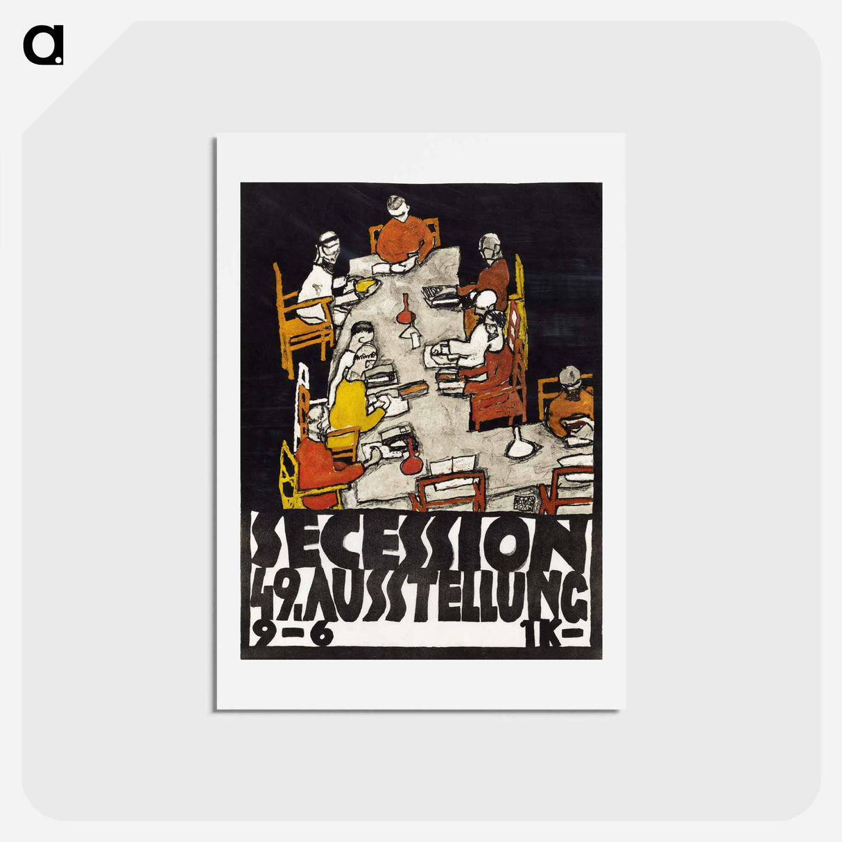 アートポストカード-49th Secession exhibition by Egon Schiele - エゴン シーレ Postcard.