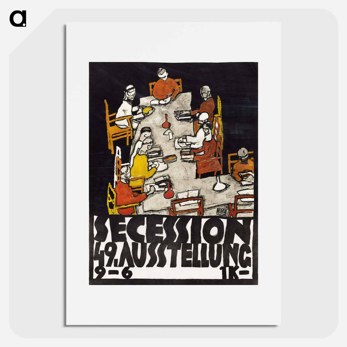 49th Secession exhibition by Egon Schiele - エゴン シーレ Poster.