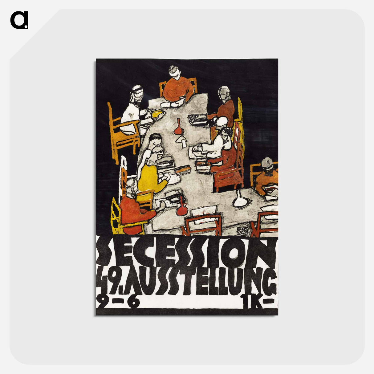 アートポストカード-49th Secession exhibition by Egon Schiele - エゴン シーレ Postcard.